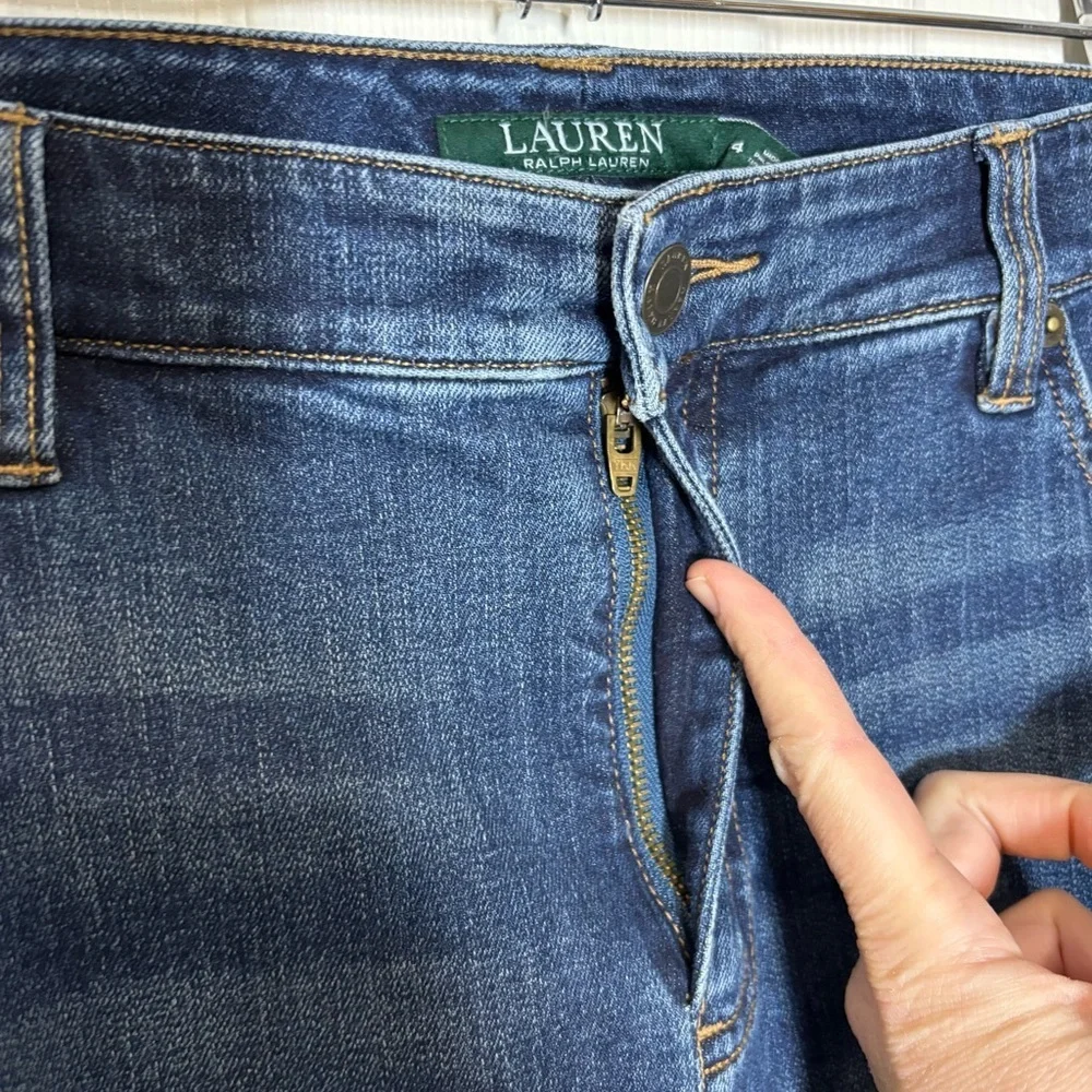 Lauren Ralph Lauren Jeans Women Size 14 Blue Denim Straight Classic Stretch